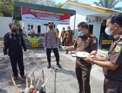 Kejari Langkat Musnahkan Ektasi 5 Butir, Ganja 19 Gram dan Sabu 164 Gram