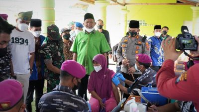 Forkopimda Langkat Hadiri Isra Mi’raj&nbsp; di Hinai Disertai Vaksinasi dan Bansos &nbsp;