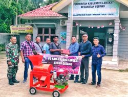 Dilarang Ternak Sapi dan Kambing Masuk Areal Kebun, PT&nbsp; Rapala Serahkan Bantuan 10 Unit Mesin Pencacah Rumput Masyarakat Sekitar