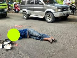 Pengendara Sepeda Motor Tewas Lakalantas  di Stabat