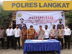 Kapolres Langkat : Januari – Agustus 2022 Ungkap 181 Kasus Narkoba dengan 232 Tersangka, BB Ganja 12 Kg, Sabu 1,4 Kg  dan Pil Ektasi 14 Butir