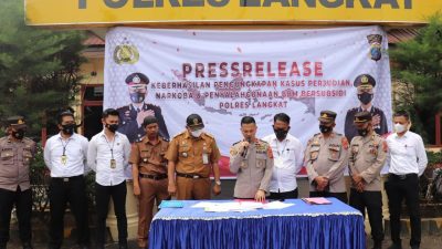 Kapolres Langkat : Januari – Agustus 2022 Ungkap 181 Kasus Narkoba dengan 232 Tersangka, BB Ganja 12 Kg, Sabu 1,4 Kg  dan Pil Ektasi 14 Butir
