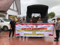 Polda Sumut Kirim 57 Truk Material Bangunan untuk Korban Terdampak Gempa Taput