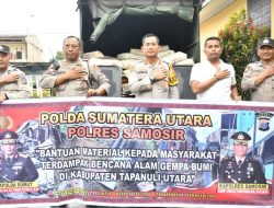 Polres Samosir Bantu Korban Gempa Tapanuli Utara