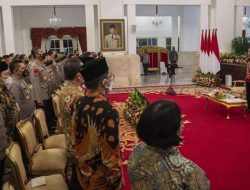 Presiden Jokowi Berpidato Beri Arahan Pejabat Polri hingga Kapolres di Istana