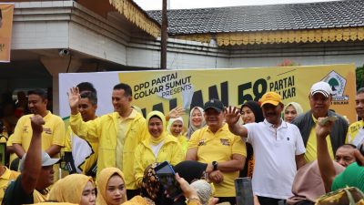 Jalan Sehat Nasional HUT ke-58 Partai Golkar di Pusatkan Kota Binjai, Musa Rajekshah Berharap Partai Golkar Sejahterakan Masyarakat