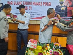 Syukuran HUT Ke-71 Humas Polri di Mapolres Langkat  Sederhana