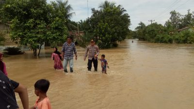 Akibat Curah Hujan Tinggi, Ribuan Rumah  di 2 Kecamatan Langkat Terendam Banjir
