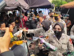 Ketum Bhayangkari Juliati Sigit Prabowo Bagikan Selimut untuk Pengungsi Gempa Cianjur