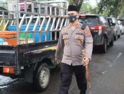 Kapolres Langkat Atur Macet Lalu Lintas Macet di Tanjungpura