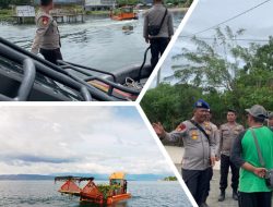 Ditpolairud Polda Sumut Himbau Masyarakat Tidak Buang Sampah di Danau Toba dan Bersihkan Enceng Gondok