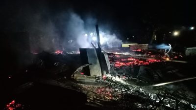 Korsleting Listrik, Tiga Rumah Ludes Terbakar di Bahorok