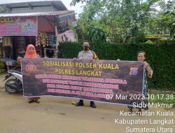 Antisipasi Kebakaran Lahan dan Hutan, Bhabinkamtibmas Polsek Kuala Sosialisasi Karhutla