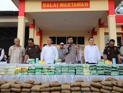 Polda Sumut Musnahkan BB dari 13 Kasus 21 Tersangka Berupa Sabu 263 Kg, Ganja 233 Kg dan 9.760 Butir Pil Ektasi