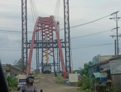 Kapolres Langkat Tinjau Progres Pembangunan Jembatan Wampu Stabat