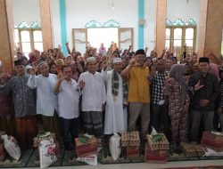 Plt Bupati Langkat Serahkan Ratusan Paket Sembako di Desa Besilam, Ajak Warga Bersyukur