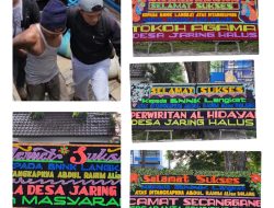 Tangkap DPO Narkoba, Masyarakat Secanggang Apresiasi  Kirim Karangan Bunga BNNK Langkat
