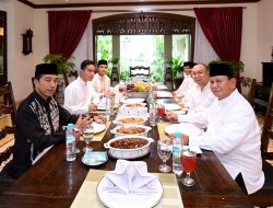 Hari Pertama Lebaran, Presiden Jokowi Terima Silaturahmi Menhan, Prabowo : Tidak Ada Pembahasan Politis