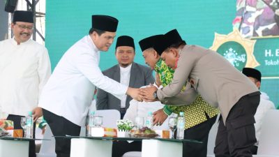 Kapolda Sumut dan Menteri BUMN Erick Thohir Sukuran 1 Abad NU di Ponpes Mustafawiyah Madina