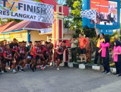 Jelang HUT Ke -77 Bhayangkara, Polres Langkat Gelar Gerak Jalan Santai, Lomba 10 K dan Donor Darah