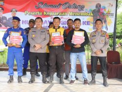 HUT ke- 77 Bhayangkara, Polres Langkat Lomba Menembak