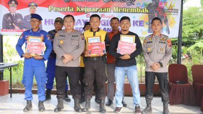 HUT ke- 77 Bhayangkara, Polres Langkat Lomba Menembak