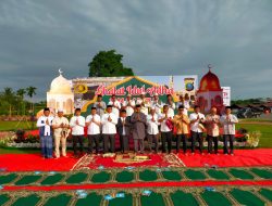 Polda Sumut Bersama Masyarakat Sholat Idul Adha 1444 H  dan Potong Hewan Kurban