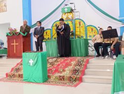 Praeses Distrik XXIII Binjai – Langkat Ibadah Minggu dan Perkenalan Guru Huria di HKBP Sola Gratia Binjai
