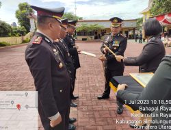 HUT ke – 77 Bhayangkara, Kapolsek Dolok Silau Juara 1 Lomba Polsek Terbersih dan Terapi se Jajaran Polres Simalungun