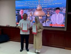 Keluarga Maslin Batubara Bantu Pembangunan Masjid Agung Sumut Rp 10 Miliar