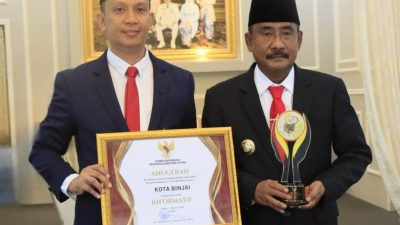 Kota Binjai Peroleh Anugerah Kota Informatif dari KIP Sumut