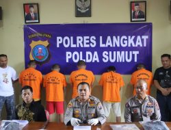 Polres Langkat Tangkap 5 Pelaku Penganiayaan Korban Hingga Tewas di Kuala