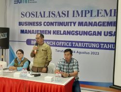 BRI Branch Office Tarutung Sosialisasi Managemen Kelangsungan Usaha