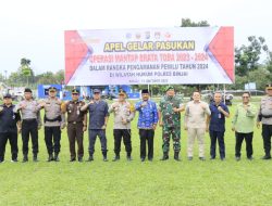Jelang Pemilu 2024, Polres Binjai Apel Pasukan Operasi Mantap Brata Toba 2023-2024