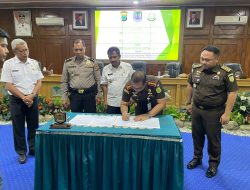 Tindaklanjuti MoU Kesamaan Mekanisme Penanganan Pengaduan, APH – APIP Kota Binjai Tandatangani Perjanjian Kerjasama