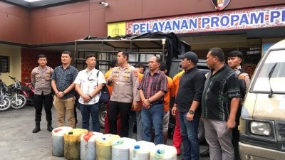 Ditreskrimsus Polda Sumut dan Polres Taput Amankan 5 Terduga Pelaku  Penyelewangan BBM Bio Solar Bersubsidi