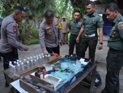 Dipimpin Kapolda, Pangdam I/BB dan Kepala BNN Sumut Gerebek Barak Judi dan Narkoba di Kutalimbaru, 21 Mesin Jackpot, 3 Kg Ganja dan Puluhan Bong Disita