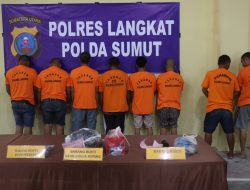 Polres Langkat Paparkan Tersangka Narkoba dengan BB 6 Kg Sabu dan 1,3 Kg Ganja