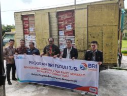 BRI BO Tarutung Salurkan 3.000 Paket Sembako Wujud Program BRI Peduli TJSL