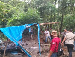 Tim Gabungan Ratakan Gubuk Narkoba dan Judi di Sepanjang Jalan Medan-Berastagi