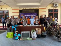 Polres Langkat  Amankan 12  Pelaku Tindak Pidana Kekerasan terhadap Orang atau Barang Secara Bersama-Sama di Sei Lepan