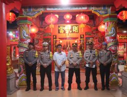 Kapolres Langkat Tinjau Pengamanan Imlek 2024 di Vihara Avalokitesvara di Stabat
