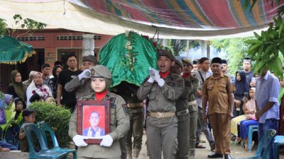 Korpri Unit Dinas Kominfo Gelar Upacara Pelepasan Jenazah Almarhum Mardin Haviz Malau