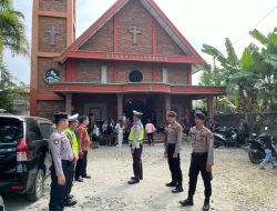 Polres Langkat Berikan Pengamanan Peringatan Wafatnya Isa Almasih di Wilayah Hukum Langkat