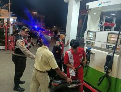 Polres Langkat Patroli Skala Besar dan Cek Beberapa SPBU