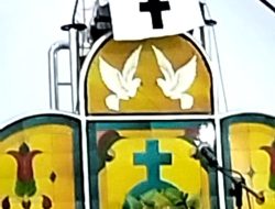 HUT Ke-5 HKBP Sola Gratia Binjai dan Pemasangan Menara Salib