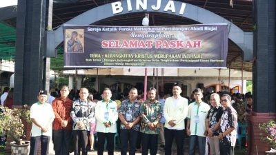 Perayaan Paskah di Gereja Katolik Paroki MBPA, Wali Kota Binjai Ajak Masyarakat Wujudkan Kota Binjai yang Damai