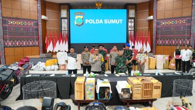 Polda Sumut dan Kodam I/BB Gagalkan Penyelundupan Barang Ilegal dari Moge hingga Ayam Siam Senilai Rp20 Miliar