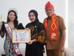 Pj Bupati dan Ketua TP PKK Langkat Sambut Puteri Batik Cilik Sumut 2024 ke Tingkat Nasional