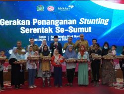Pj Bupati Langkat Ikuti Gerakan Penanganan Stunting Serentak se-Sumut,Wujudkan Generasi Emas